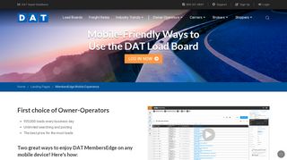 
MembersEdge Mobile Experience - DAT  

