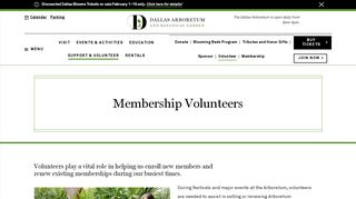 
                            6. Membership Volunteers | Dallas Arboretum and Botanical ... - Dallas Arboretum Volunteer Portal