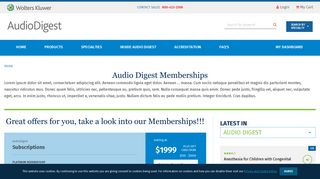 
                            7. Memberships - Audio Digest - Audio Digest Platinum Membership Portal