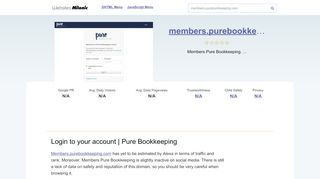 Members.purebookkeeping.com website. Login to your ... - Pure Bookkeeping Portal