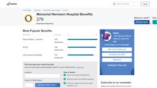 
Memorial Hermann Hospital Benefits & Perks | PayScale  
