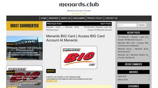 
Menards BIG Card | Access BIG Card Account at Menards  
