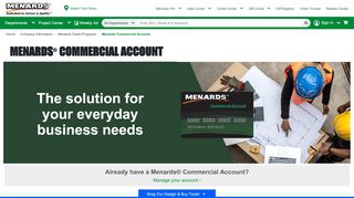 
Menards Commercial Account at Menards®  

