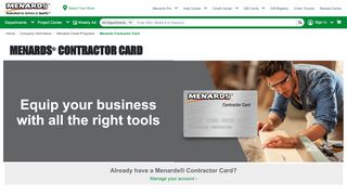 
                            4. Menards Contractor Card at Menards® - Menards Contractor Portal