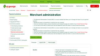
                            2. Merchant administration console | St.George Bank - St George Merchant Portal