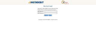 
                            4. Merchant Login - InstaDebit - Instadebit Portal
