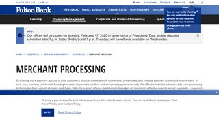 
                            5. Merchant Processing | Fulton Bank - Merchant Link Portal