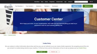 
Merchant Services Customer Center | Elavon  
