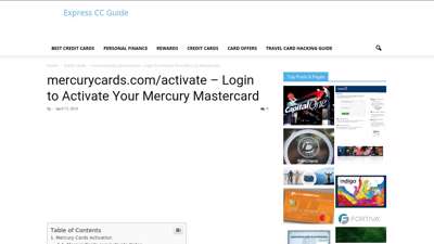 mercurycards.com/activate - Login to Activate Your Mercury ...