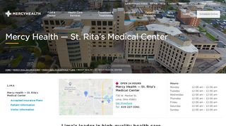 
                            8. Mercy Health — St. Rita's Medical Center | Lima, Ohio | Mercy Health - Mercy Health Hub Email Login
