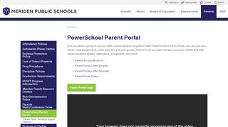 
                            1. Meriden Public Schools PowerSchool Parent Portal - Meriden Parent Portal