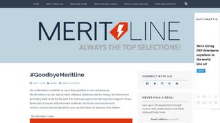 
                            2. Meritline.com – CLOSED – Our website is now closed. Find ... - Meritline Portal