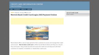 
Merrick Bank Credit Card Login | Bill Payment Online  
