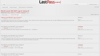 
Merrill Lynch Will NOT Log In Using LP - LastPass Forums • View topic  

