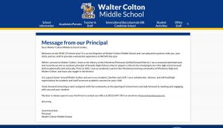 
                            8. Message from our Principal - Walter Colton Middle School - Monterey ... - Walter Colton Middle School Student Portal