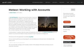 
                            7. Meteor: Working with Accounts | Art+Logic — Custom ... - My Meteor Portal Web Text