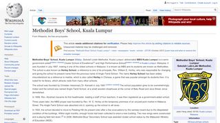 
                            4. Methodist Boys' School, Kuala Lumpur - Wikipedia - Mbsskl Portal