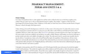 
                            8. Methods of Ordering - Pharmacy Management: PHRM-1050 ... - Pharmaclik Portal
