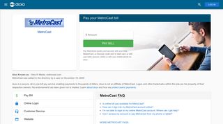
                            5. MetroCast: Login, Bill Pay, Customer Service and Care Sign-In - Doxo - Metrocast Web Portal