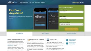
                            2. MetroFax: Fax by Email & Internet Fax Services - Metrofax Portal Page