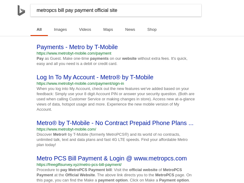 
                            9. metropcs bill pay payment official site - Bing