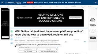 
                            5. MFU Online: Mutual fund investment platform you didn't know ... - Mfu Login