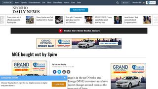 
                            15. MGE bought out by Spire - News - Neosho Daily News ... - Spire Laclede Gas Portal