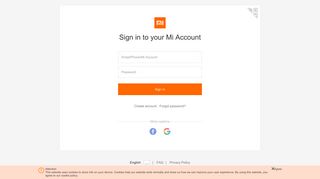 
                            5. Mi Account - Mi Cloud Account India Portal