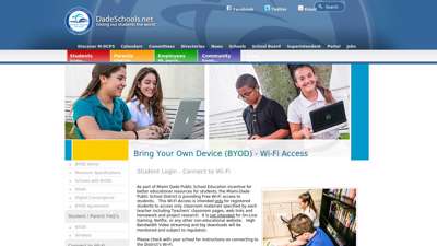 
                            2. Miami-Dade County Public Schools - wifi.dadeschools.net
