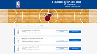 
                            5. Miami HEAT Tickets 2019-20 | NBA Official Resale Marketplace - Miami Heat Ticketmaster Portal