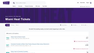 
                            8. Miami Heat Tickets - StubHub - Miami Heat Ticketmaster Portal