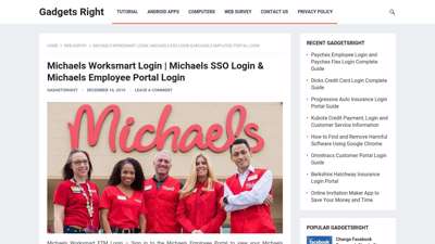 
Michaels Worksmart Login | Michaels SSO Login & Michaels ...
