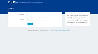 
Microsoft Exchange 2013 Administration Tool  
