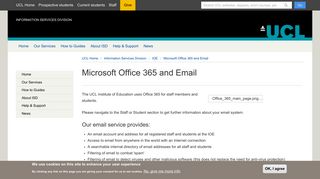 
                            2. Microsoft Office 365 and Email | Information Services Division - UCL ... - Microsoft Online Portal Ucl