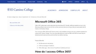 
                            8. Microsoft Office 365 - El Camino College - El Camino College Myecc Portal