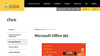 
                            1. Microsoft Office 365 | iTech | The University of Southern ... - Outlook Usm Email Portal