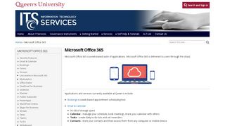 
                            2. Microsoft Office 365 | ITS - Queen's University - Queensu Webmail Portal