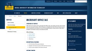 
                            3. Microsoft Office 365 Service Page | Information Technology | Drexel ... - Drexel Office 365 Portal