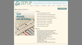 
Middle School Curricula - SEPUP  
