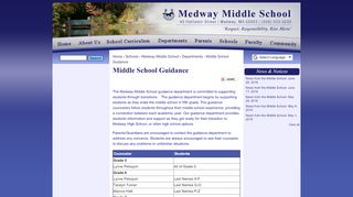 
                            8. Middle School Guidance | Medway Public Schools - Mms Parent Portal Medway