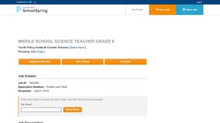 
                            3. Middle School Science Teacher Grade 8 job in Pacoima, CA - Ypics Powerschool Com Portal