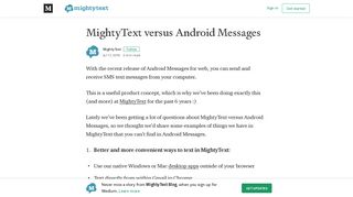 
                            5. MightyText versus Android Messages - MightyText Blog - Mightytext Net Portal
