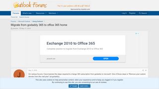 
Migrate from godaddy 365 to office 365 home | Outlook Forums by ...  
