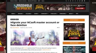 
                            3. Migrate your NCsoft master account or face deletion ... - Ncsoft Master Account Portal
