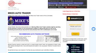 Mikes Auto Trader - BO Tested - Mikes Auto Trader Portal