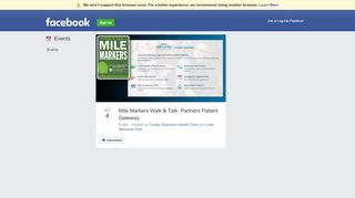 
Mile Markers Walk & Talk: Partners Patient Gateway - Facebook  
