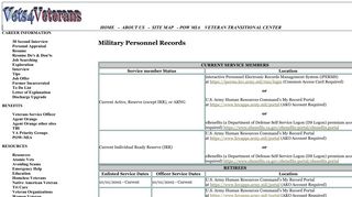 
                            7. Military Records - Vets for Vets - Army Rms Portal