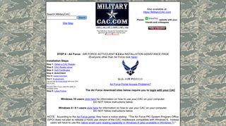 
                            3. MilitaryCAC's U.S. Air Force CAC Resource page - Adls Portal