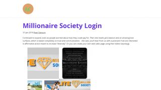 
                            4. Millionaire Society Login - Millionaire Society - Acuacultura.org - Millionaire Society Portal