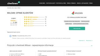 
                            6. Miloan - opinie o pierwszej pożyczce chwilówce | chwilowo.pl